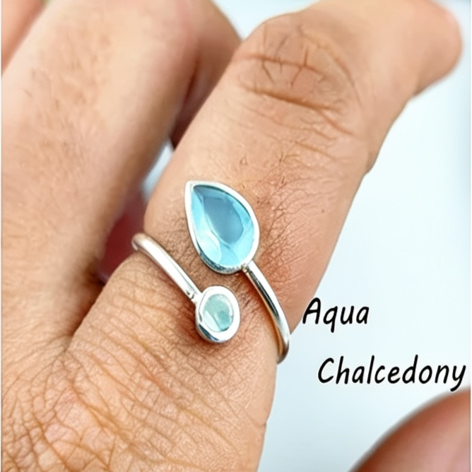 Ring 2 stone, Adjustable