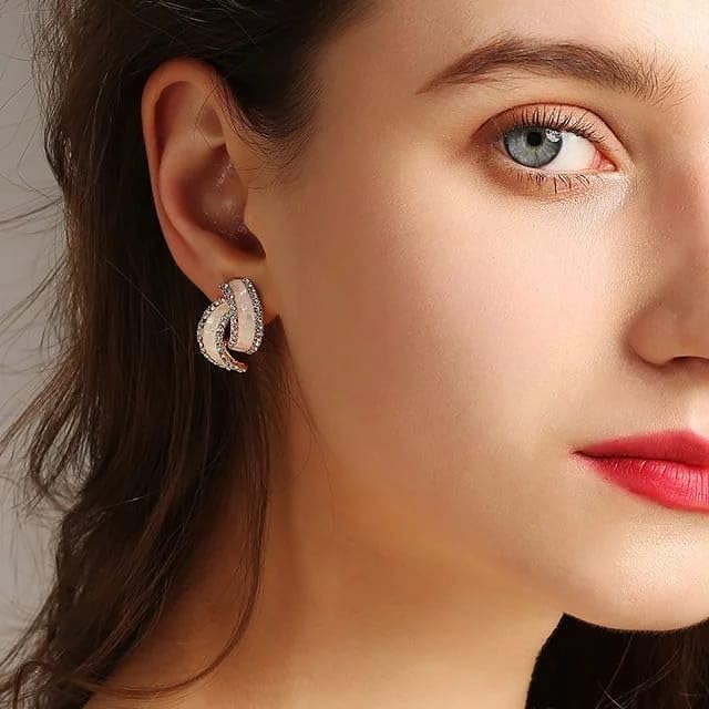 Anti tarnish Geometrical shape Ear Studs