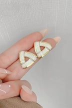 Anti tarnish Geometrical shape Ear studs