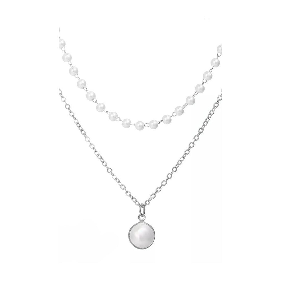 Double layer handmade pearl Necklace