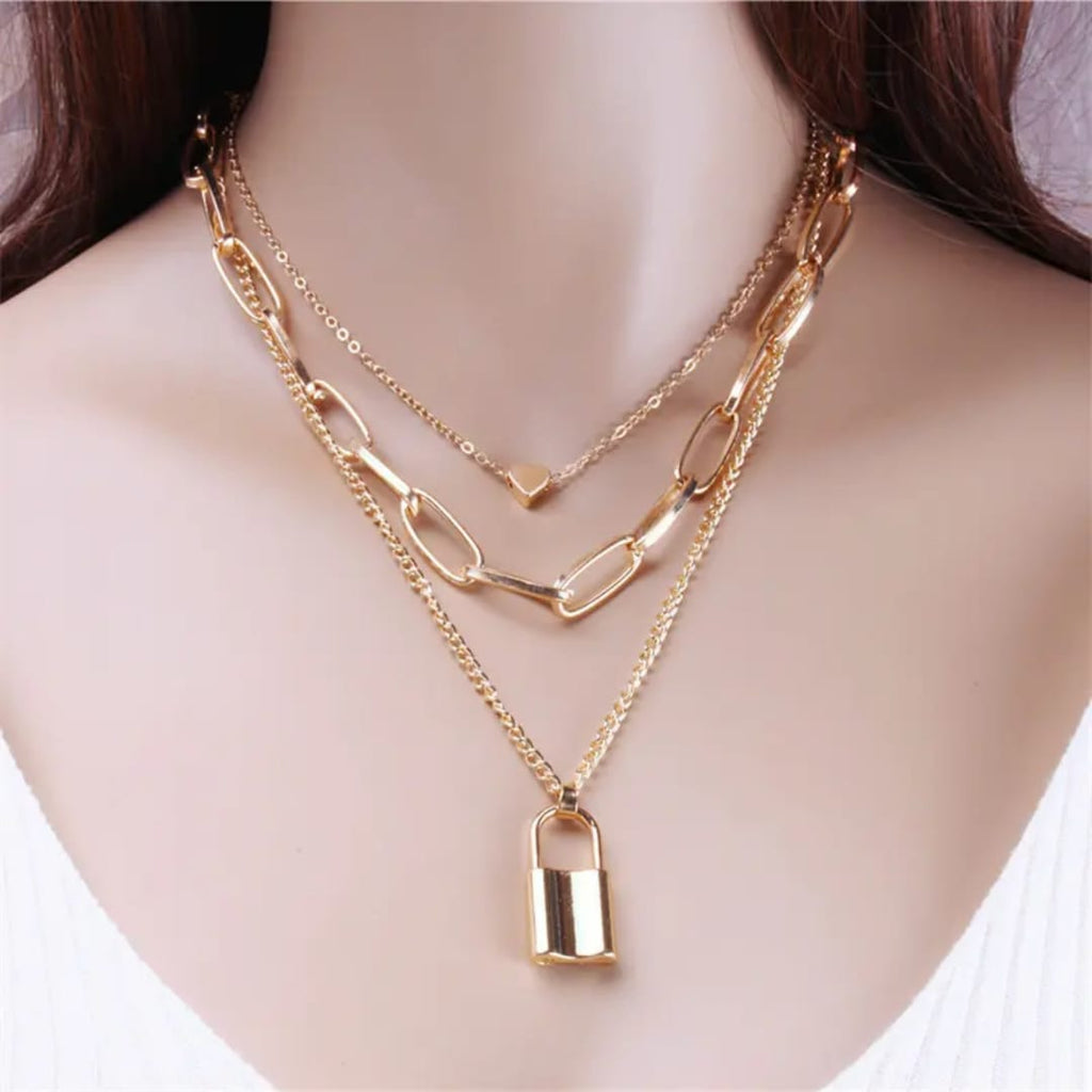Multilayer lock chain for women