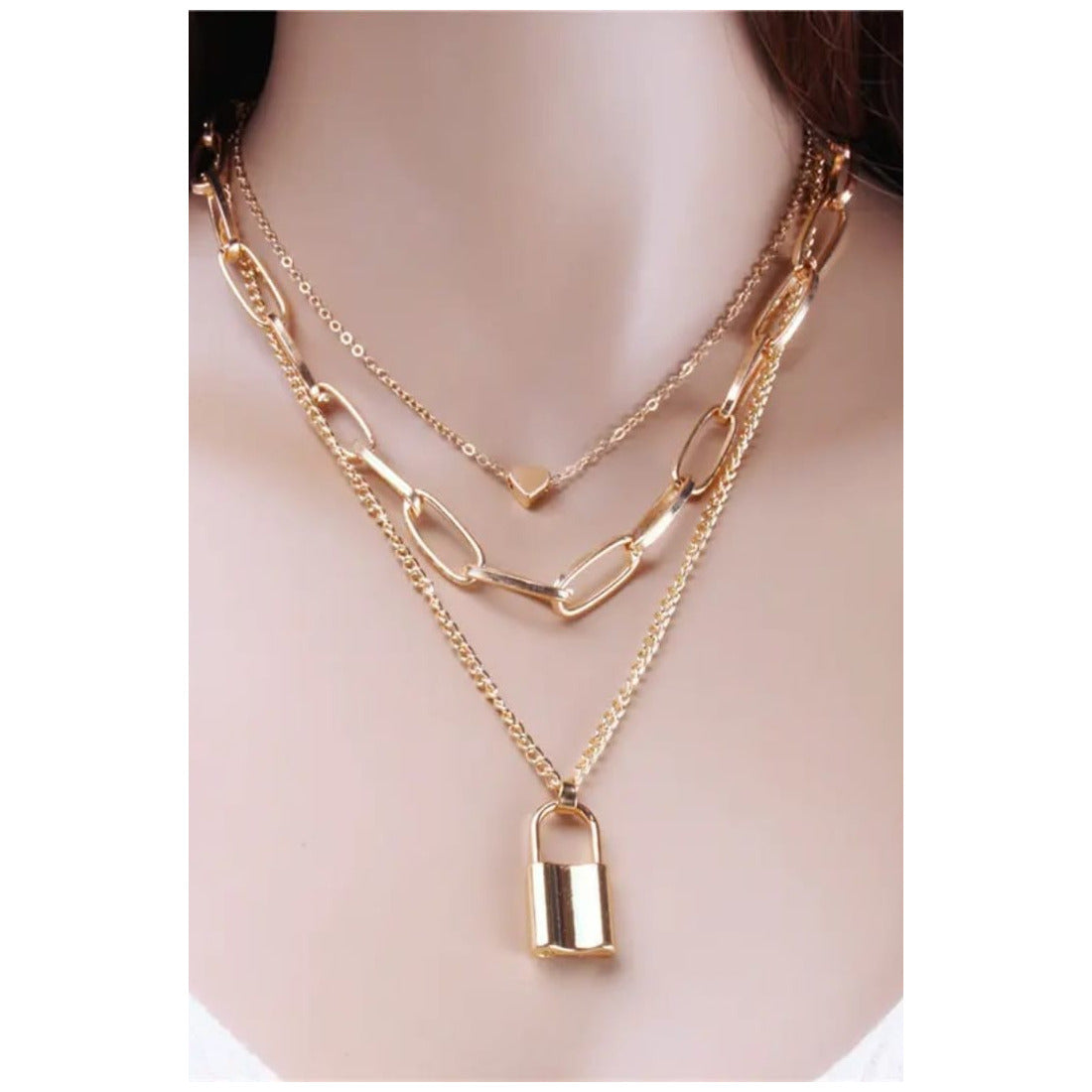 Multilayer lock chain for women