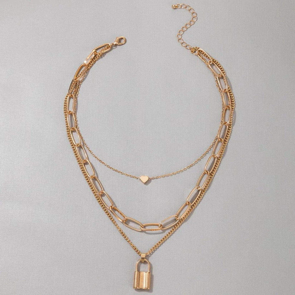 Multilayer lock chain for women