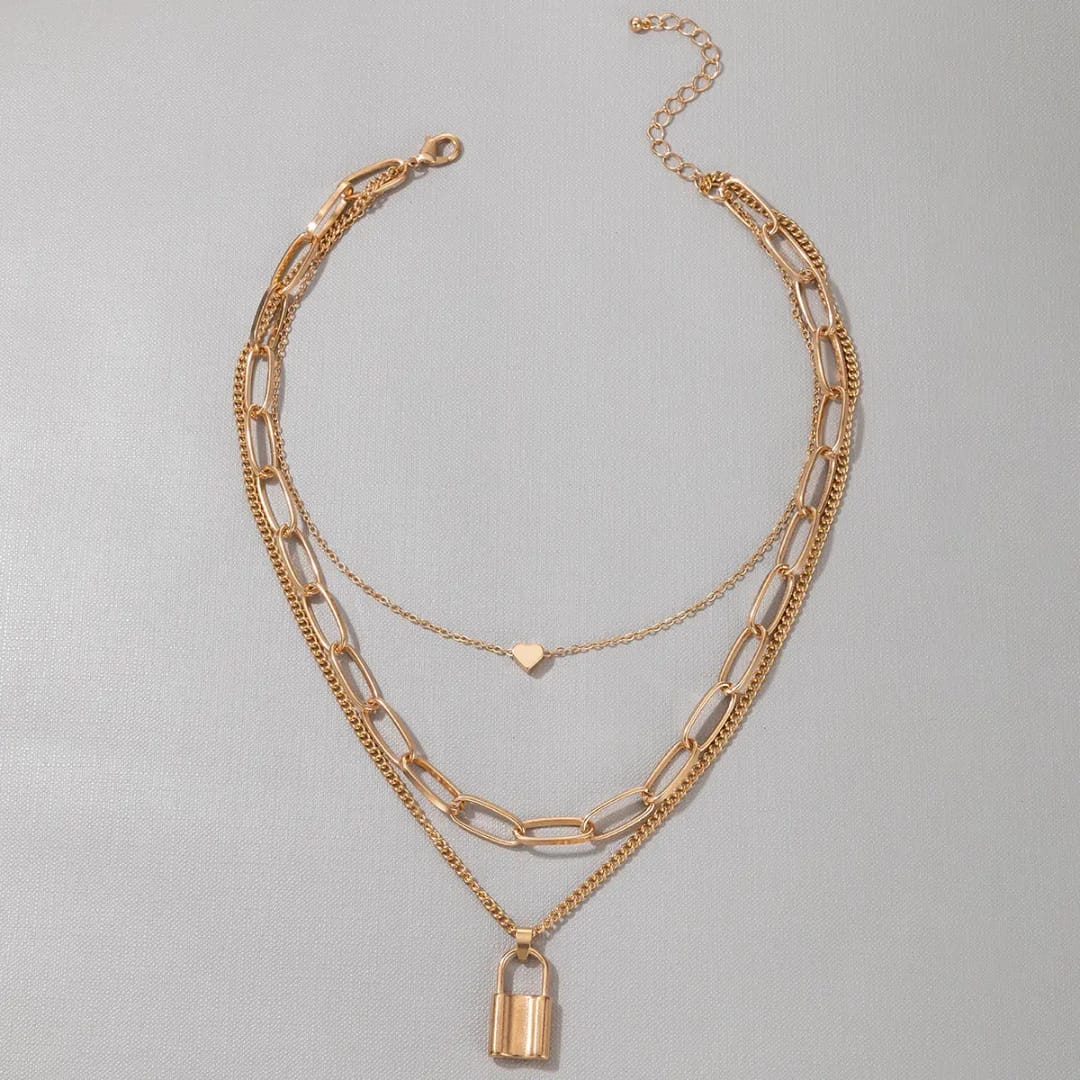 Multilayer lock chain for women