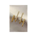 Korean fashion ear studsMaterial :- Alloy + RhinestonesColour:- Gold