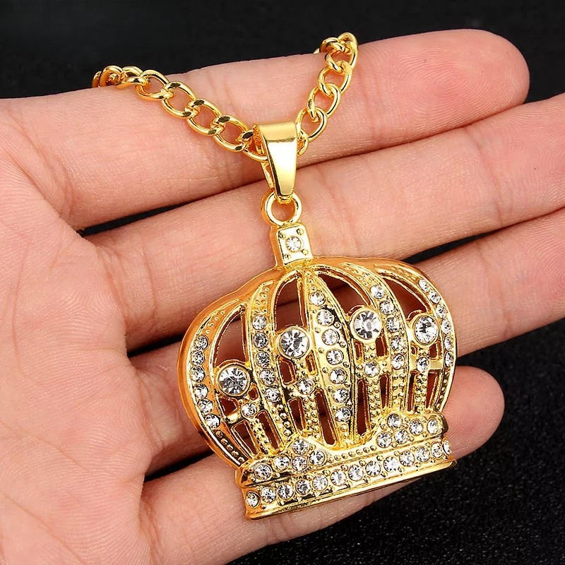 Hip hop style Crown Necklace for Men's