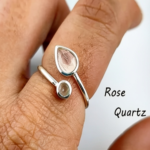 Ring 2 stone, Adjustable