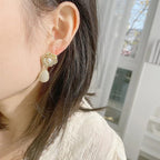 Flower and Pearl Earrings