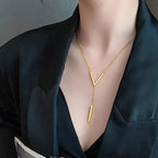 V shape  Necklace  for women Material :- Alloy zincColors :- Silver and Gold