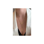 V shape  Necklace  for women Material :- Alloy zincColors :- Silver and Gold