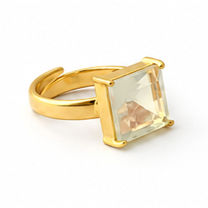 Cushion Shape Gemstone Adjustable Ring