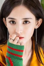 Long tassel Korean Earrings