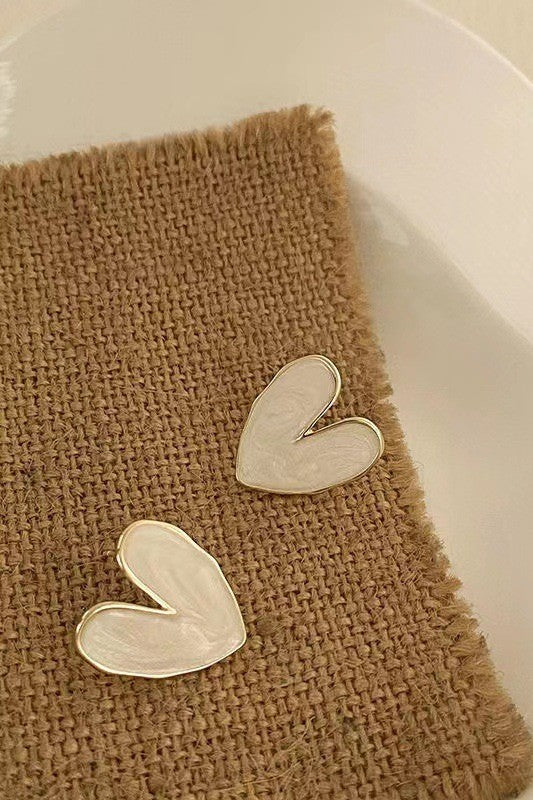 Anti Tarnish Heart shape Ear Studs