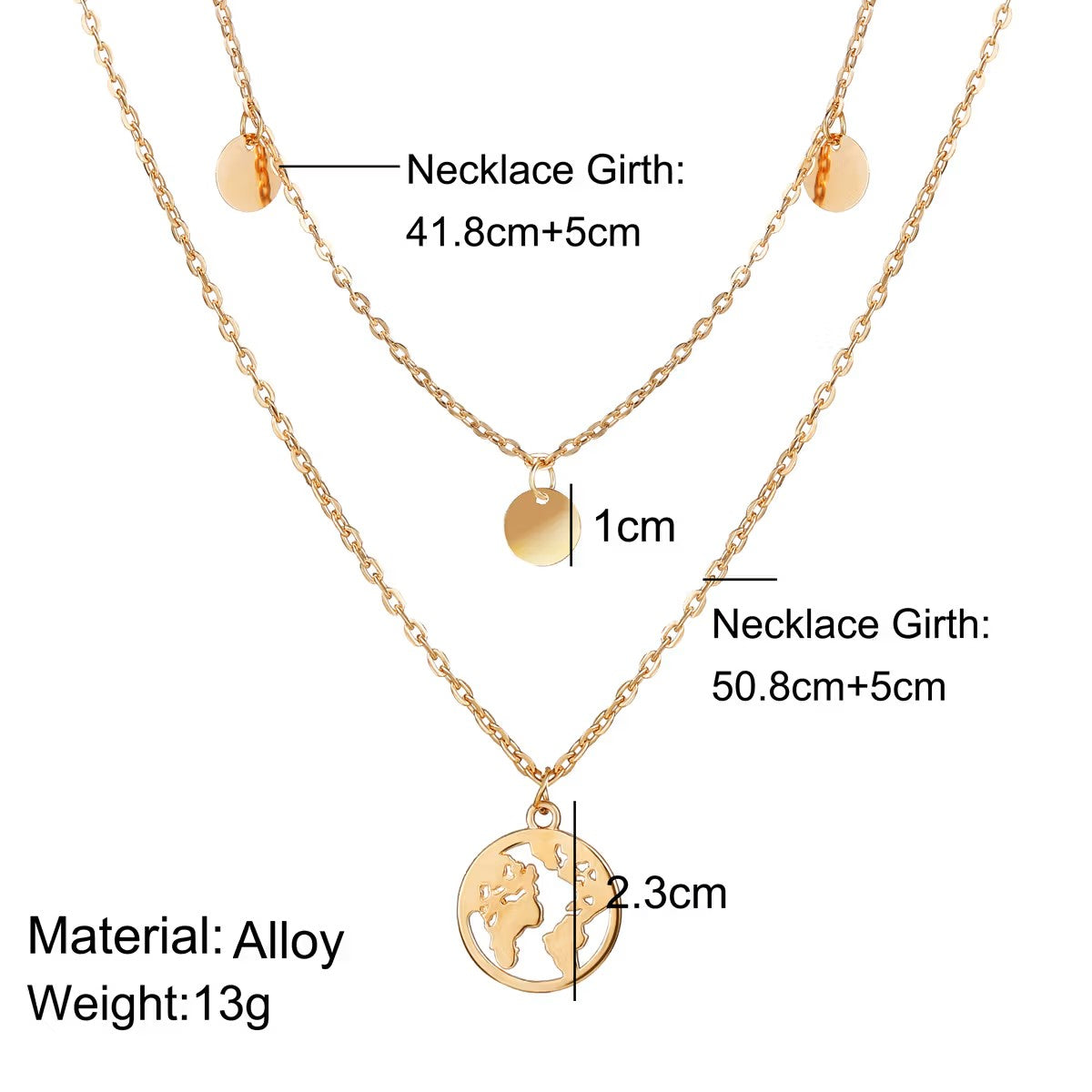 Double layer classy neck chains