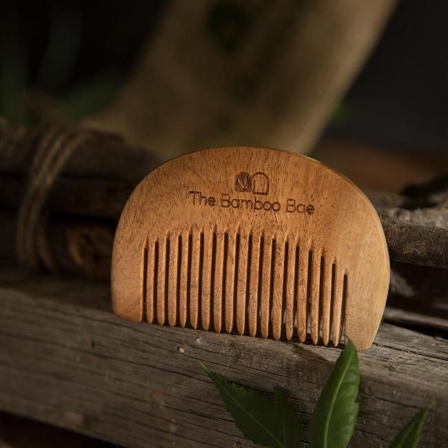 Beard Comb | Handmade Comb for Beard Styling & Growth | Neem Wood Beard Comb