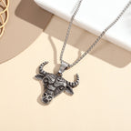 Bull shape NecklaceFor Mens and Women both Material:- Alloy + Steel Colour:- Silver