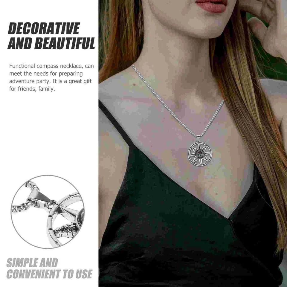 Compass design Necklace Direction:- North , South, East , West