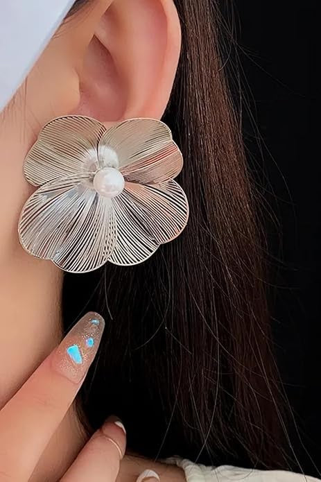 Anti Tarnish Flower Earrings Studs for women