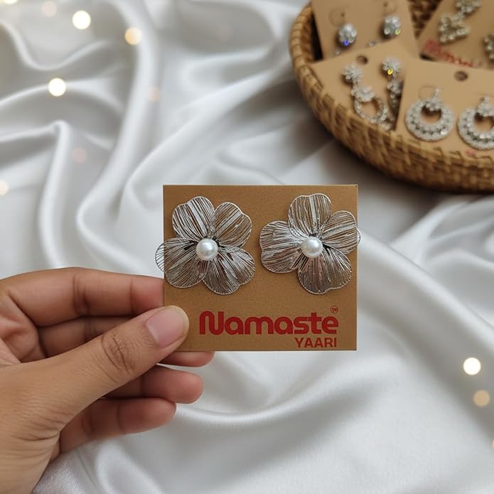Anti Tarnish Flower Earrings Studs for women