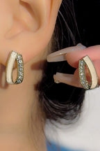 Double layer U shaped Earrings Studs