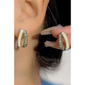 Double layer U shaped Earrings Studs