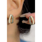 Double layer U shaped Earrings Studs