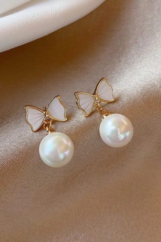 Anti tarnish Bow shaped Earrings