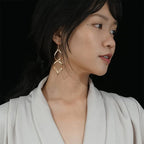 Wave dangle shape Earrings for women Material:- Alloy Zinc