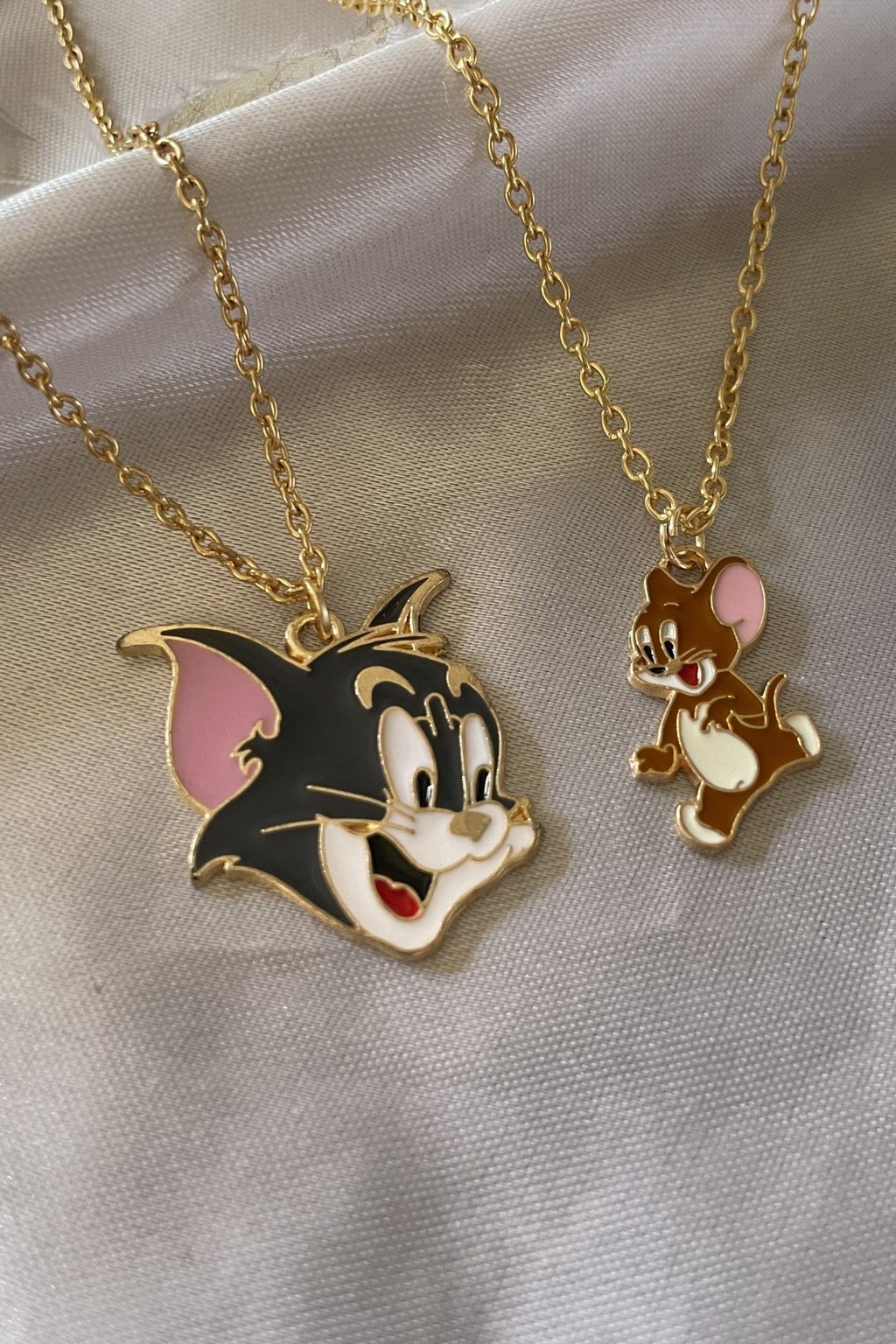 Tom & Jerry neck chain pair
