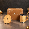 Bamboo Mug & Wooden Clock Corporate Set - Festive Gifting by The Bamboo Bae
