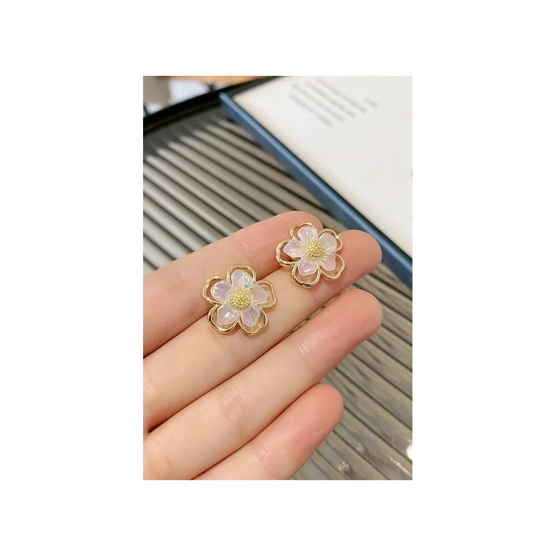 Flower Ear studs for women