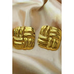 Stainless steel, Anti tarnish earrings for women Colour:- GoldLong time colour durability
