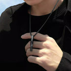 Men's bar pendant necklace