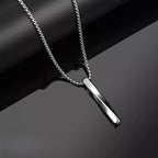 Men's bar pendant necklace