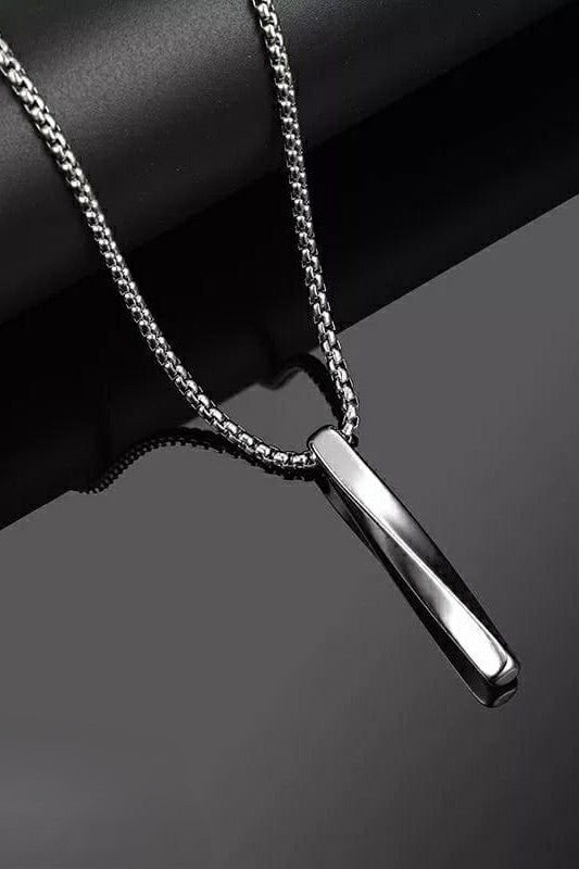 Men's bar pendant necklace
