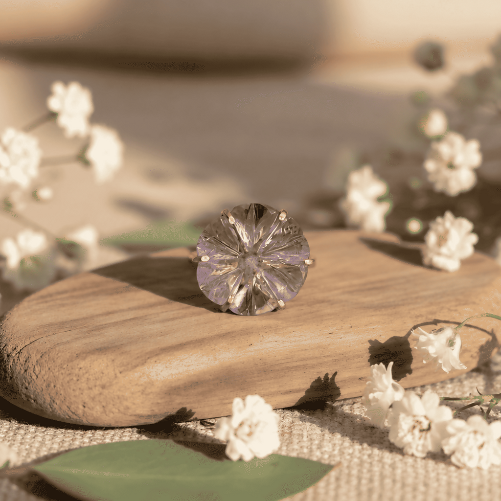 Amethyst Flower Ring