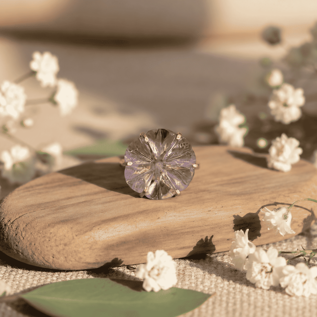 Amethyst Flower Ring