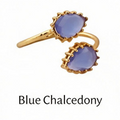 Double Gemstone Pear Shape Adjustable Ring