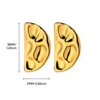 Stainless steel half moon Earrings Luxury styles and No fade earrings Colour:- Gold 18 k gold plated Anti allergic and Anti Tarnish