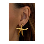 Stainless steel star fish design with 18 k gold platingAnti tarnish and Anti allergic jewellery