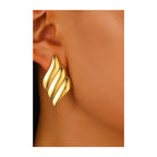 Stainless steel jewellery Premium Quality Earrings Colour:- GoldLong time colour durability