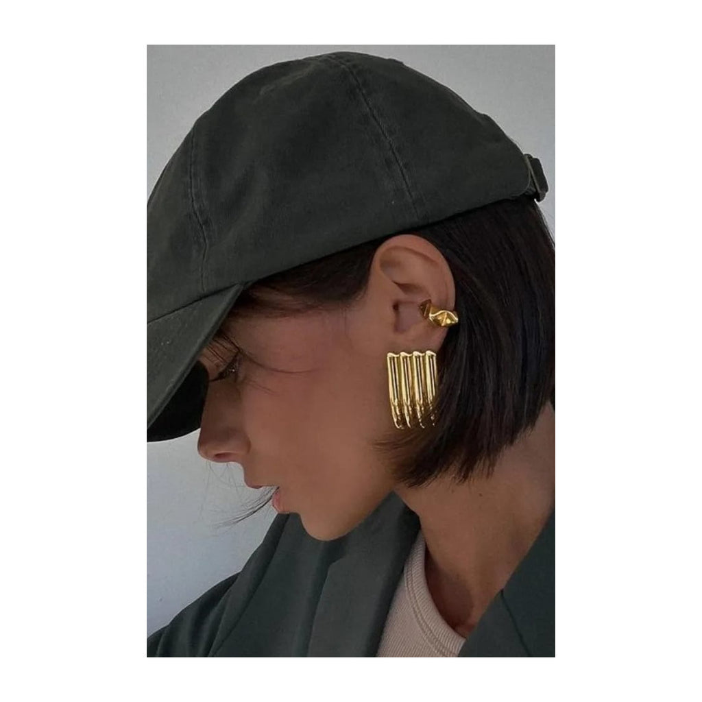 Stainless steel jewellery with 18 k gold plating Fully anti tarnish earrings