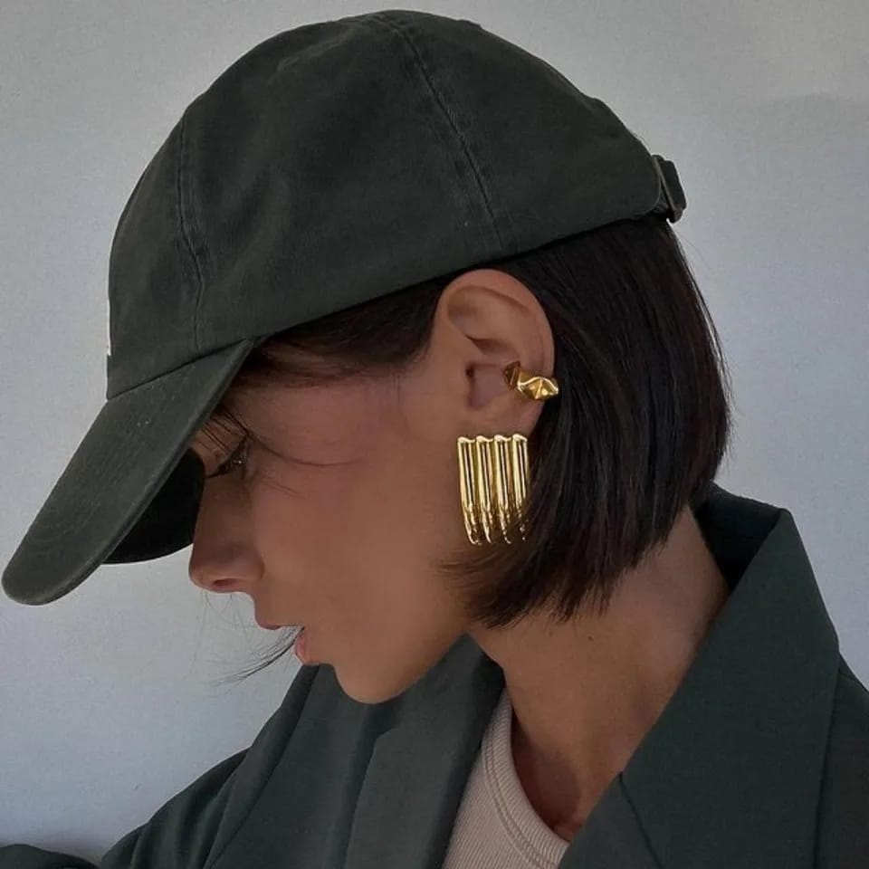 Stainless steel jewellery with 18 k gold plating Fully anti tarnish earrings