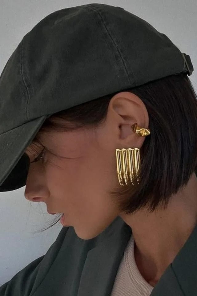 Stainless steel jewellery with 18 k gold plating Fully anti tarnish earrings