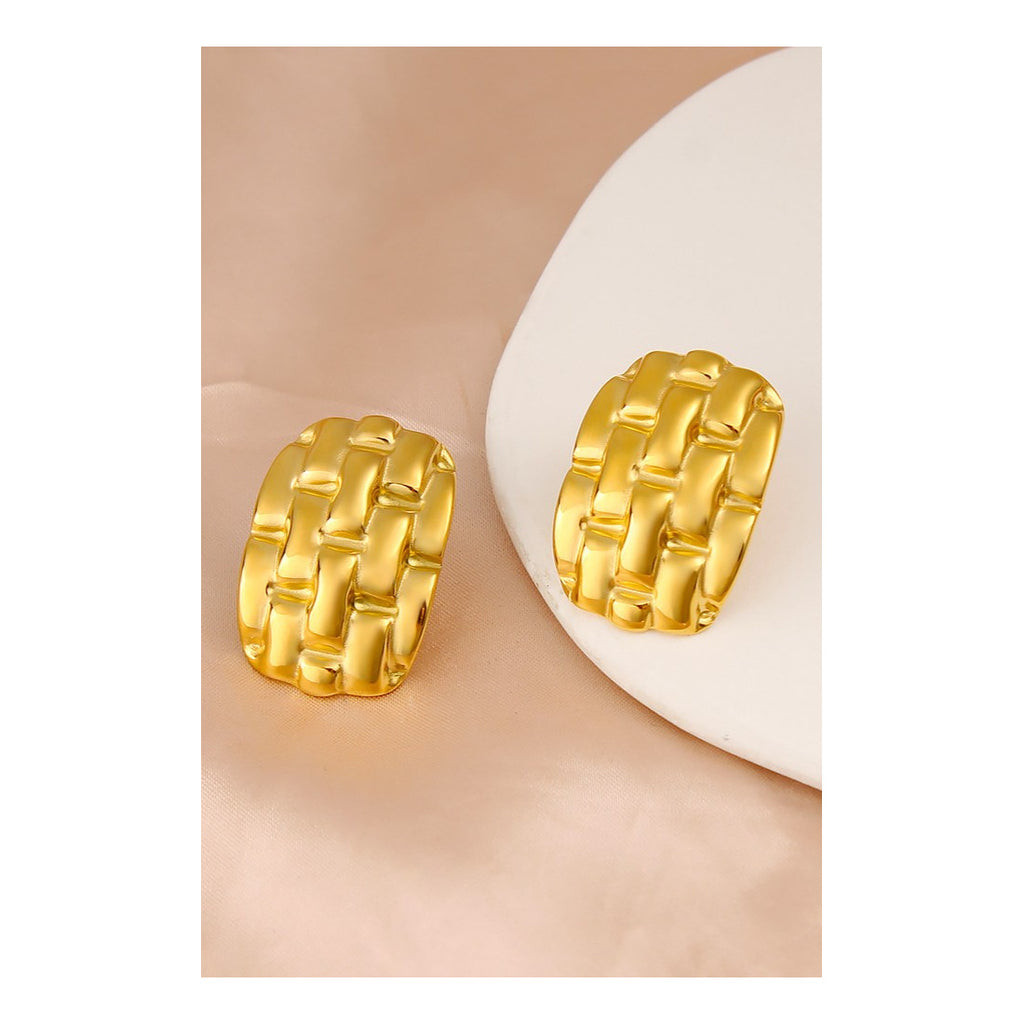 Stainless steel Antique design Earrings Colour:- Gold Material:- Stainless steel 18  gold plating