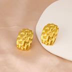 Stainless steel Antique design Earrings Colour:- Gold Material:- Stainless steel 18  gold plating