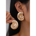 Snail shape oversized Earrings for women Material:- Copper and Gold Electroplating Size :- 4.3 cm Anti Tarnish earrings