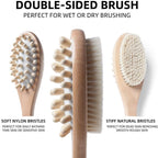 Body Bath Brush | 2 In 1 with Free Loofah | Exfoliating Wet & Dry Bath Body Brush with Handle
