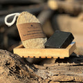 Bath Essential Kit | Bamboo Soap Tray | Loofah | Bamboo Soap