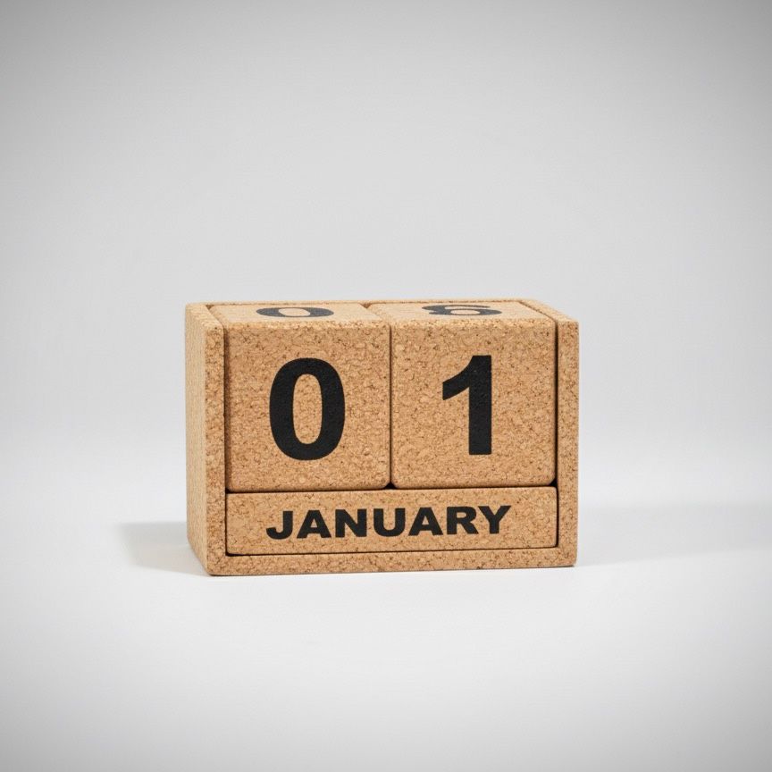 Cork Calendar | Eco-Friendly & Stylish Desk Organizer | Sustainable Cork Planner